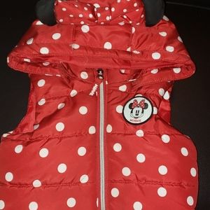 Minnie Mouse Plush Vest with Removable Hood